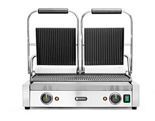 Hendi Contactgrill Geheel Geribd 57X37x(H)21Cm