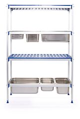 Hendi Aluminium Rek Gn Container 1120X355x(H)1685Mm