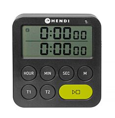 Hendi Timer Dubbele Zwart 82X20x(H)86Mm