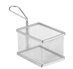 Hendi Frituurmandjes Mini Zilver 125X100x(H)85Mm