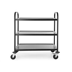 Hendi Serveerwagen Mat Zwart, 905X585x(H)945Mm