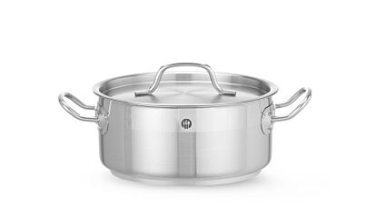Hendi Kookpan Laag - Deksel 28L Ø200x(H)90Mm