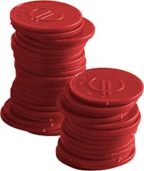 Hendi Consumptiemunten - 100 St. Rood 100 St. Ø25mm