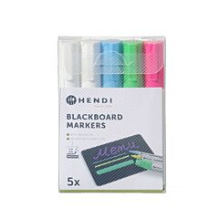 Hendi Krijtstiften 6 Mm Wit 2X, Blauw, Groen, Roze