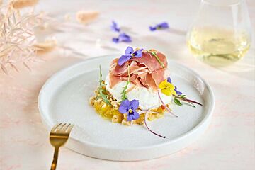 Burrata met Parmaham