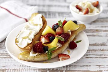 Geroosterd broodje mascarpone