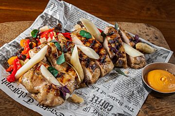 Roadkill chicken met asperges