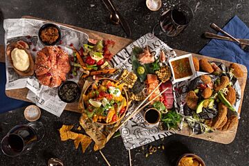 Complete vegan borrelplank